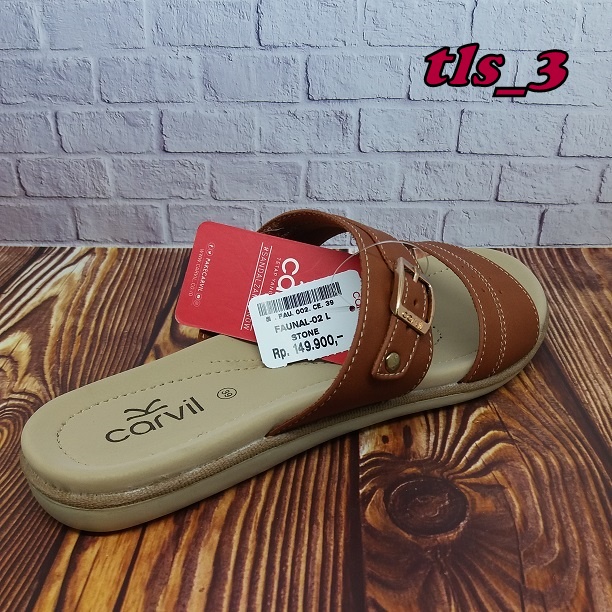 SANDAL WANITA CARVIL FAUNAL ORIGINAL 36-40 SENDAL CASUAL DEWASA