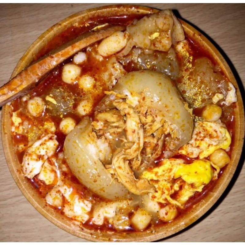 

boci mix ayam suwir, baso sapi, baso polos, (extra)