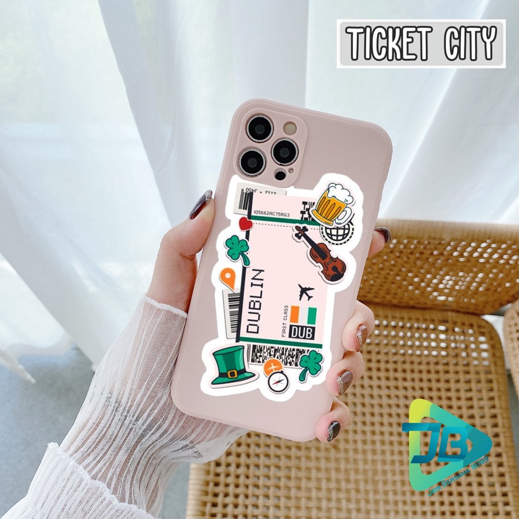 CASE CASING SOFTCASE SILIKON MACARON PELINDUNG KAMERA TICKET CITY OPPO VIVO SAMSUNG XIAOMI REALME IPHONE ALL TYPE JB5366