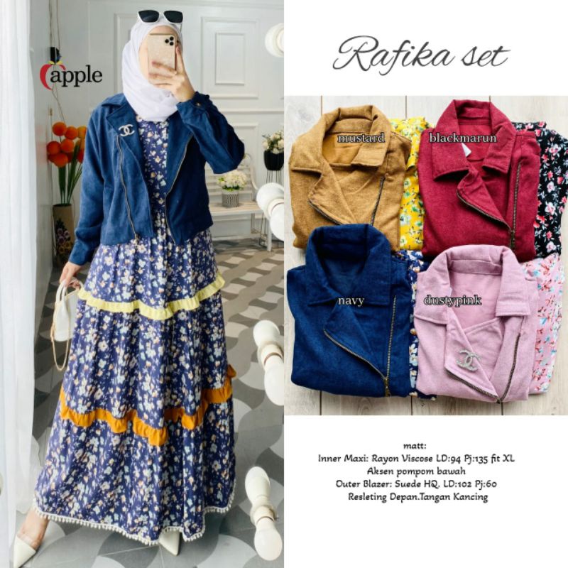 Rafika set by apple setelan set setelan muslim