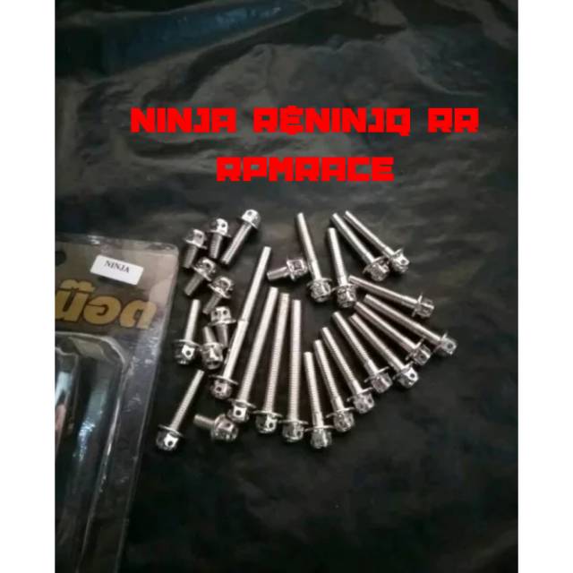 Baut Probolt chrome Thailand Blok Mesin Ninja R Rr Baut Mesin Probolt Ninja R Rr Thailand Chrome