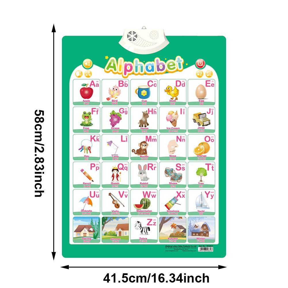 Suyo Electronic Interaktif Alphabet Music Talking ABC Talking Poster Belajar Poster