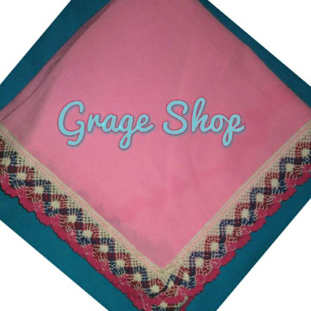 Segi empat bubble crepe khimar jilbab square