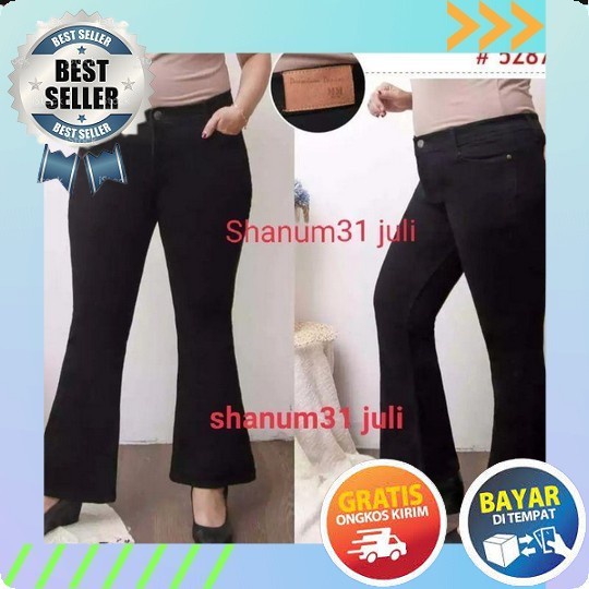Terbaru Celana Jeans Kulot Wanita Kekinian Bawah Rawis Polos/Bordir Depan/Celana Jeans Kulot Bawah R