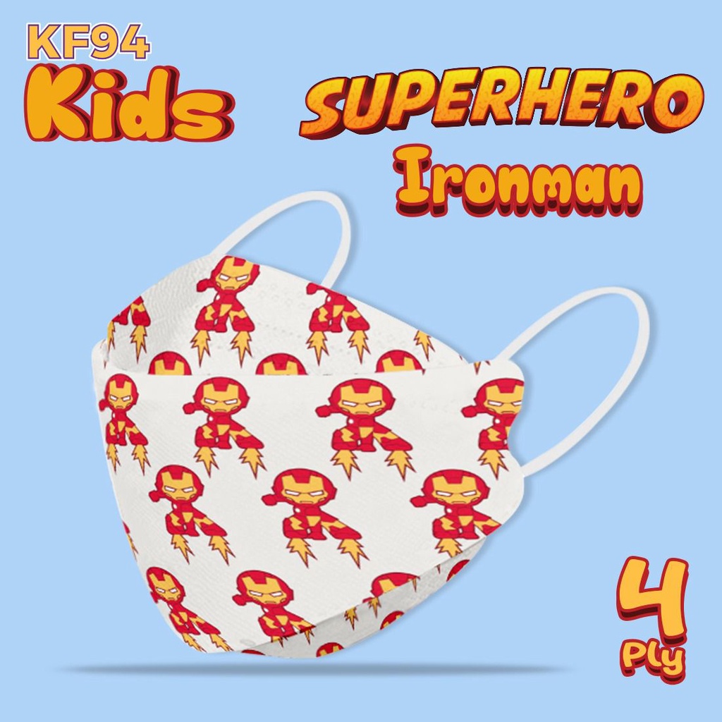 KF94 SUPERHERO ONCARE CAREION /10 - MASKER KF94 ONCARE 4PLY ANAK SERIES DISNEY HERO LIMITED EDTION