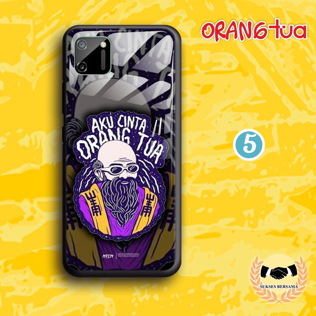 Softcase Back Case Glass Kaca ORANG TUA Oppo A1K A3S A5S A7 A12 A11K A5 A9 A11 A15 A31 BSB4436