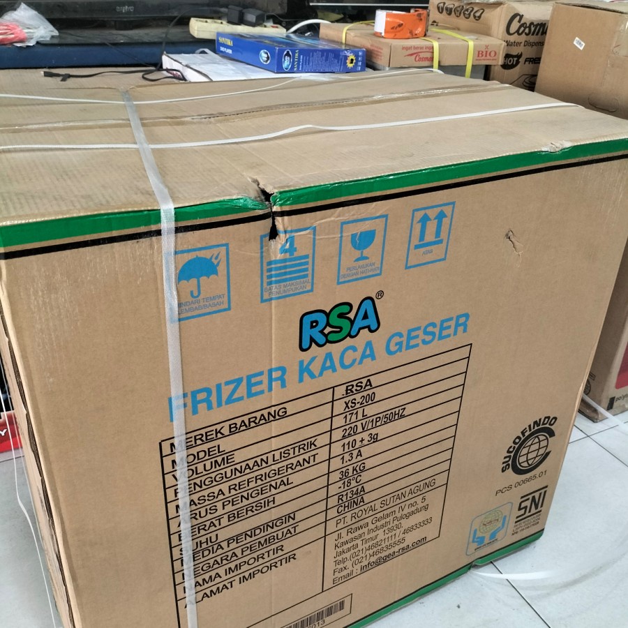 Chest Freezer RSA XS 200 Pintu Geser KACA 171 Liter By GEA