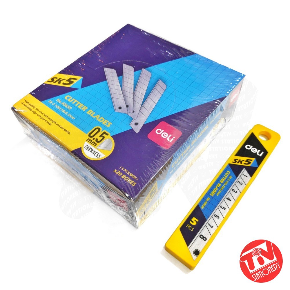 

Refill / Isi Cutter DELI SK-5 Besar (1 Box = 20 x 5 blades)