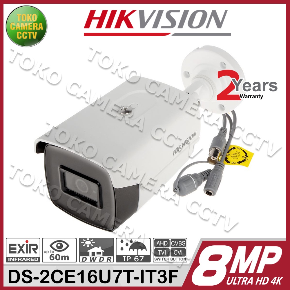 KAMERA OUTDOOR HIKVISION DS-2CE16U7T-IT3F 8MP 4K BODY METAL LOW LUX