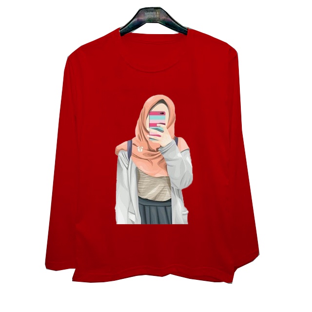 Kaos Panjang Hijabers Big Size XXL XL L M-Merah
