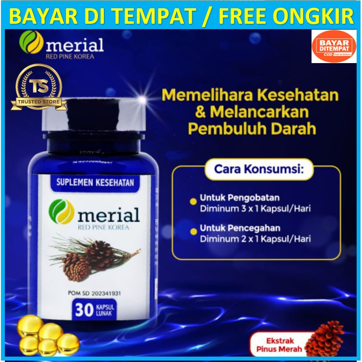 MERIAL Fish Oil Minyak Ikan Dengan Ekstrak Pinus Merah Original
