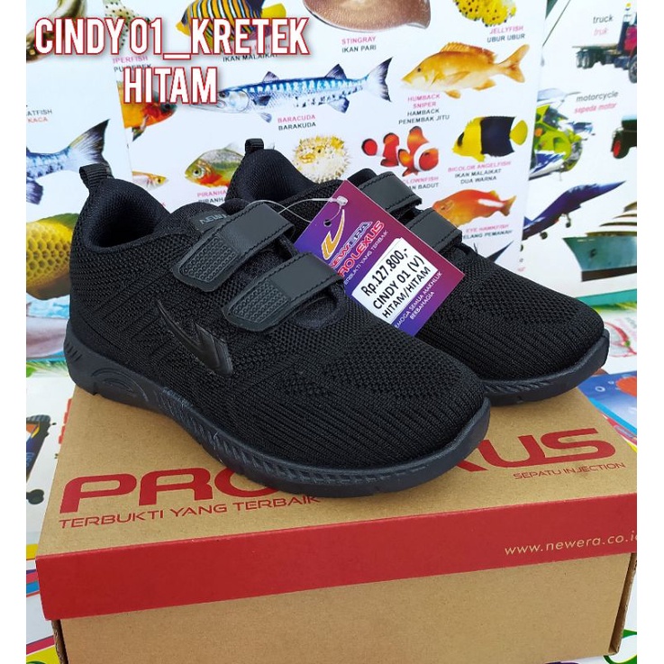 SEPATU SEKOLAH HITAM NEW ERA RENDY 9 / CINDY / ELBA 28-33 100% ORIGINAL BY NEW ERA