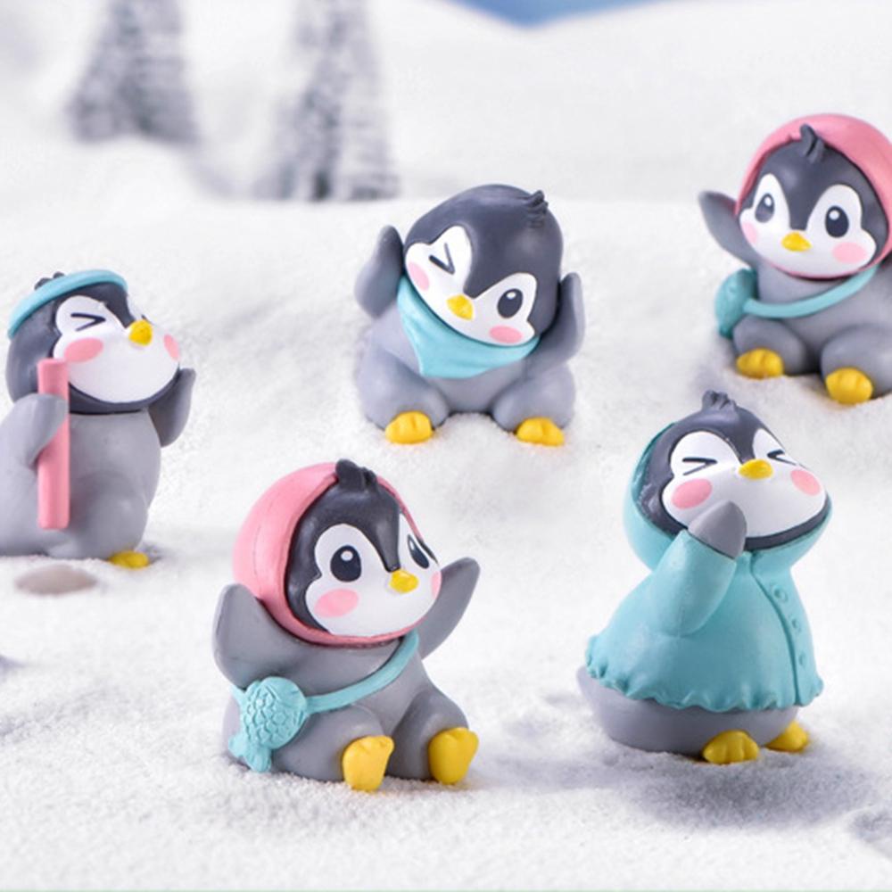 Patung Agustina Animal Fun Little Penguin Patung Kecil Figure Ornamen