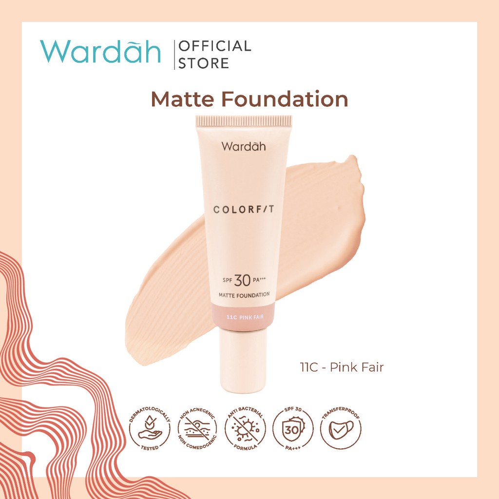 (cod) Wardah Colorfit Matte Foundation - Foundation SPF 30