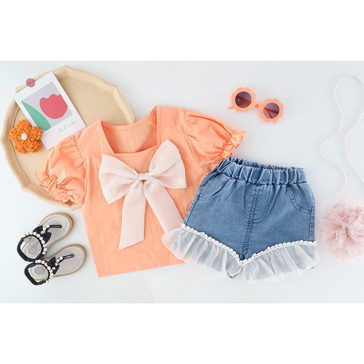 0-4 thn | Setelan Baju + Celana (1 set) Perempuan Bayi Anak Pakaian anak Kaos Bayi catalog EA
