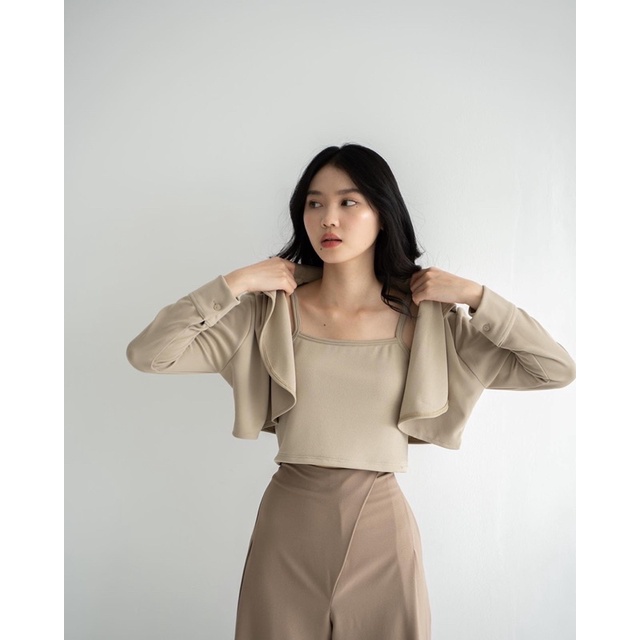 Beige Studio - Hyde Set / Cardigan Wanita / One Set Wanita / Tank Top Wanita