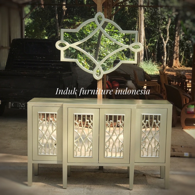 BUFET PAJANGAN MINIMALIS MODERN TITANIUM.BUFET TV MINIMALIS