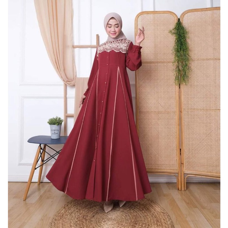 GAMIS EMOS BEST SELLER BAHAN ITY CREPE PREMIUM TERMURAH
