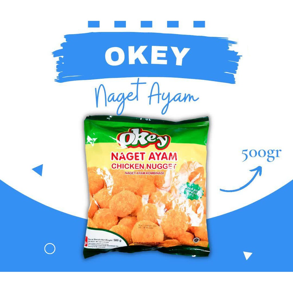 

ADDRIELLA - OKEY NUGGET AYAM 500gr | OKEY/FROZENFOOD/FROZENFOOD MURAH