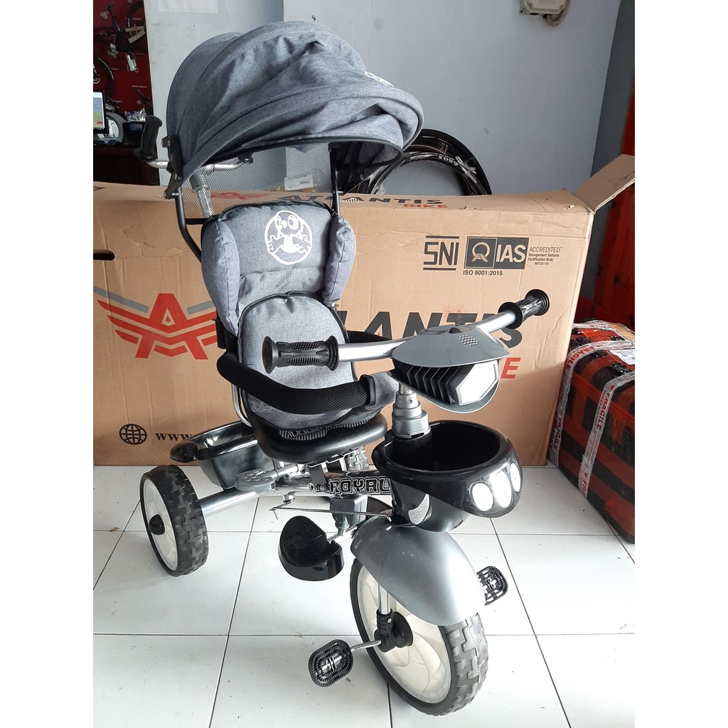 SEPEDA ANAK RODA TIGA / TRICYCLE ROYAL RY-6580/RY-8580 LAMPU-MUSIK-DORONG BESI-JOK BISA DIPUTAR
