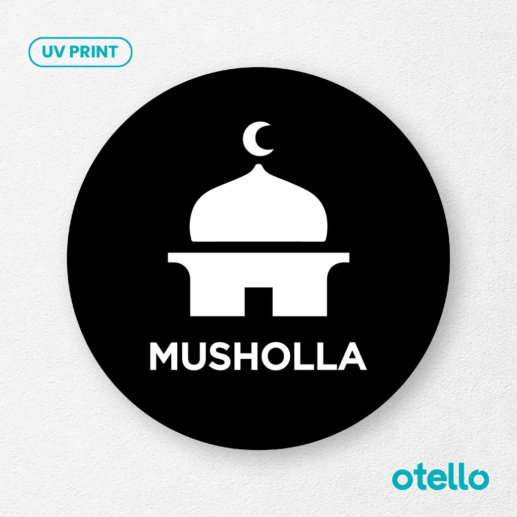 Otello Musholla Sign Board Akrilik Mushola Signage Label Acrylic Nama Ruangan Penanda Room Name