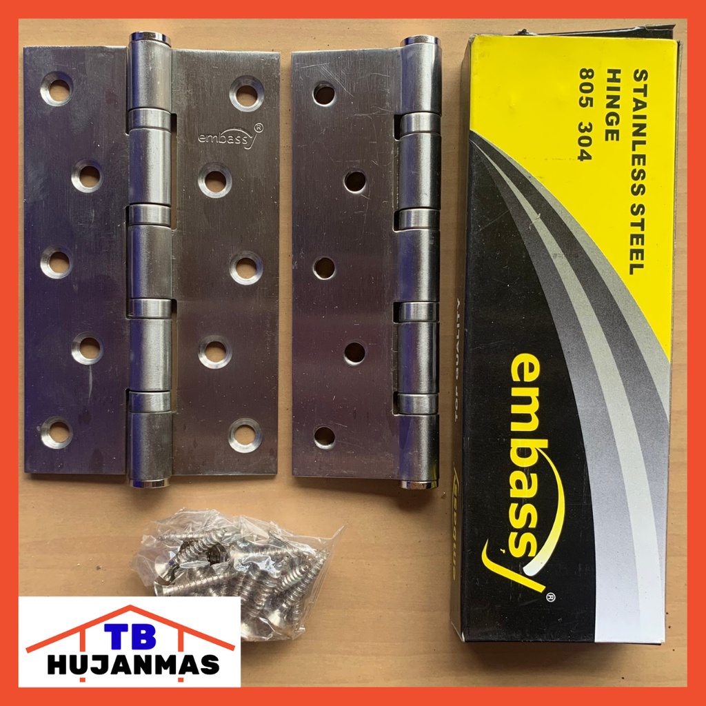 EMBASSY Engsel Pintu Solid 5" Tebal Stainless Steel Jendela 5 inch Door Hinge 805 304 Berkualitas Ta