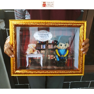 Boneka Flanel Wisuda in Frame Kado  Hadiah Graduation Murah 