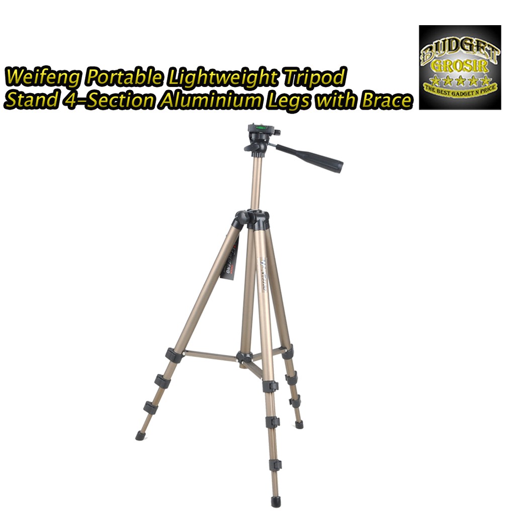 Tripod Stand 4-Section Aluminium Legs with Brace - WT-3130--Weifeng