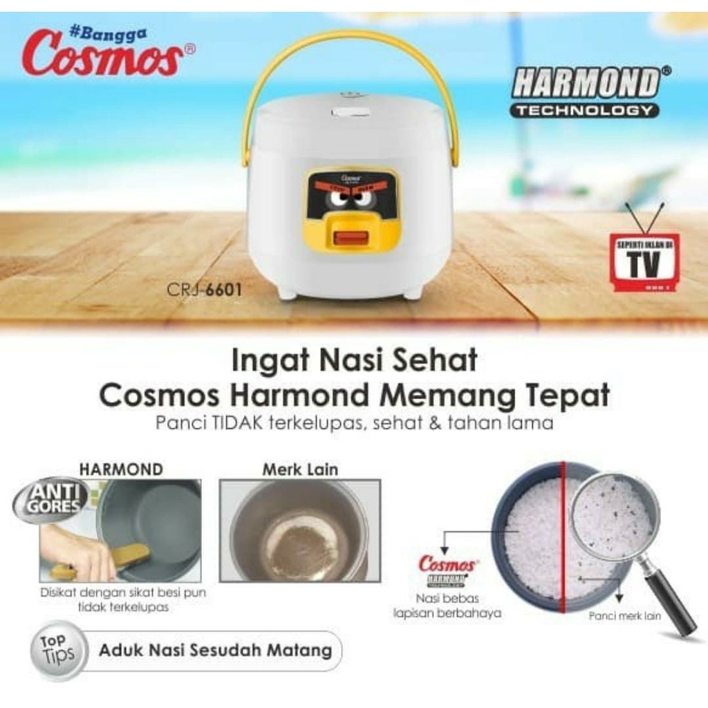 Rice Cooker Angry Bird Cooker Cosmos CRJ 6601 Harmond Magic Com Mini Cosmos Penanak Nasi Cosmos Angry Bird