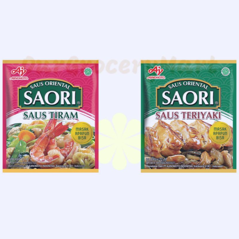 

SAORI SACHET SAUS TIRAM /SAUS TERIYAKI 23ml (1 renceng)