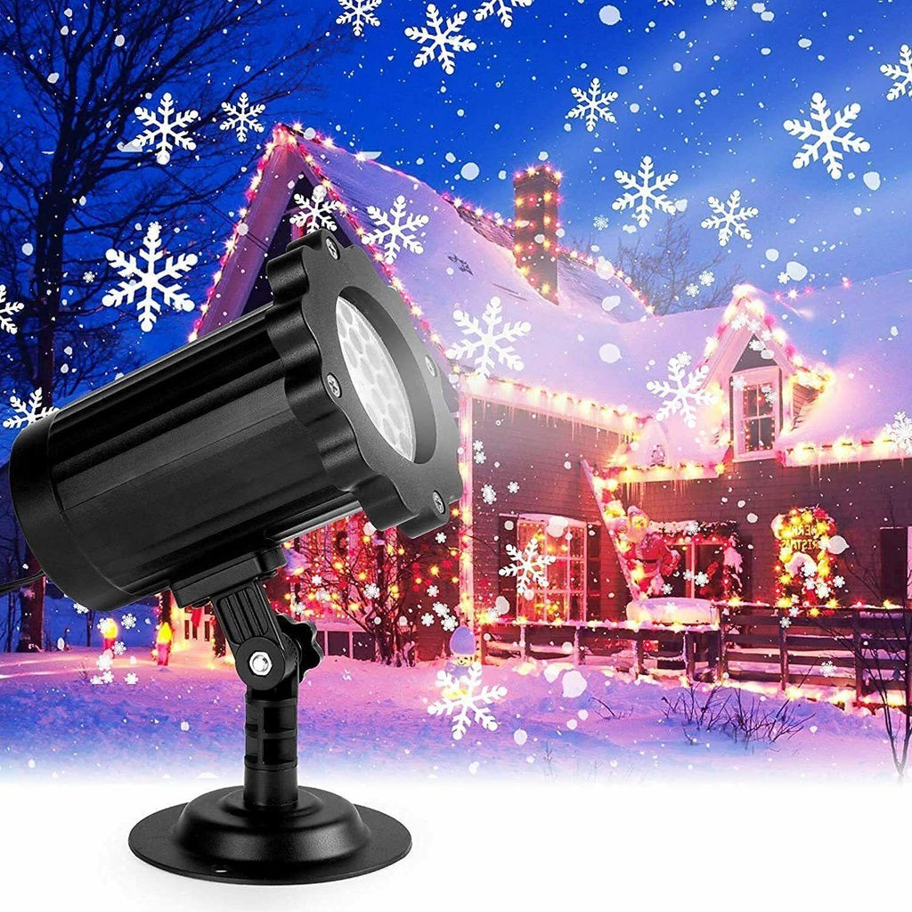 Solighter LED Snowflake Proyektor Hadiah Tahun Baru Panas Indoor Dan Outdoor Dekorasi Pemandangan Taman