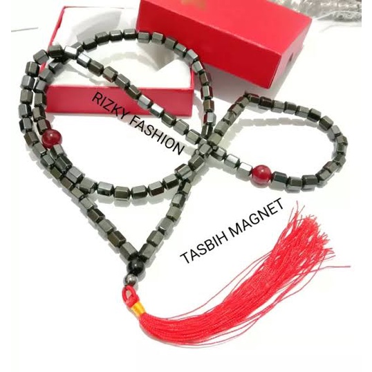 [ BIG SALE ] TASBIH MAGNET KESEHATAN TERAPI FULL SERTIFIKAT DAN BOX FREE  magnet tasbih