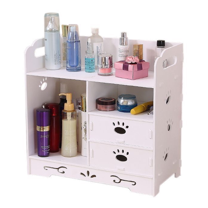 Double Drawer Cosmetic Storage Rak Kosmetik Tapak Pupies M752