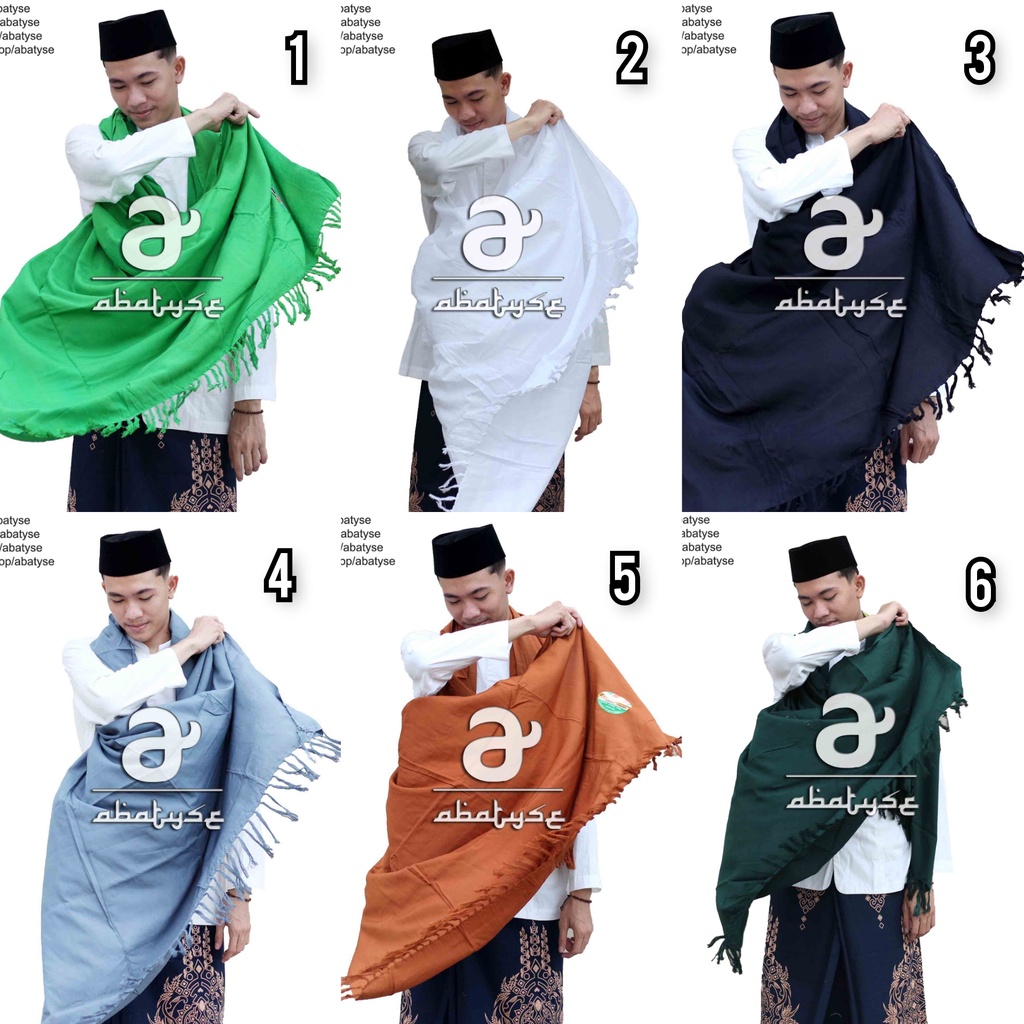 Sorban Rida Hijau Polos Panjang Rida Solo Rayon Surban Habib Haji