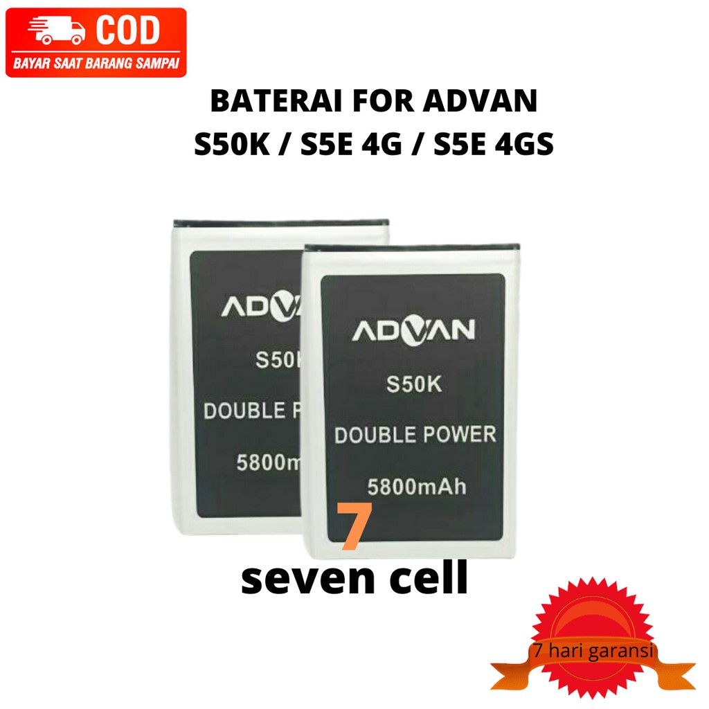 Advan S50K / S5E 4G / S5E 4GS - Baterai Batre Baterry 5800Mah
