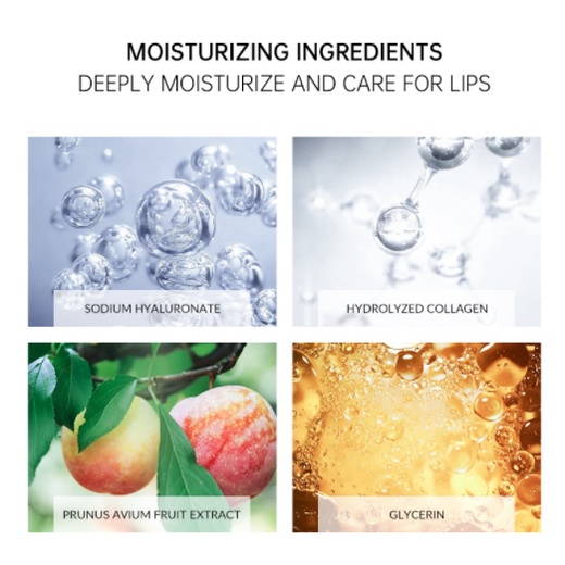 [BPOM] BIOAQUA Cherry Collagen Moisturizing Essence Lip Mask - Masker Bibir Anti Kerutan &amp; Pecah