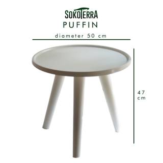  Meja  Tamu  Kopi Bundar  Minimalis Shabby Chic White 