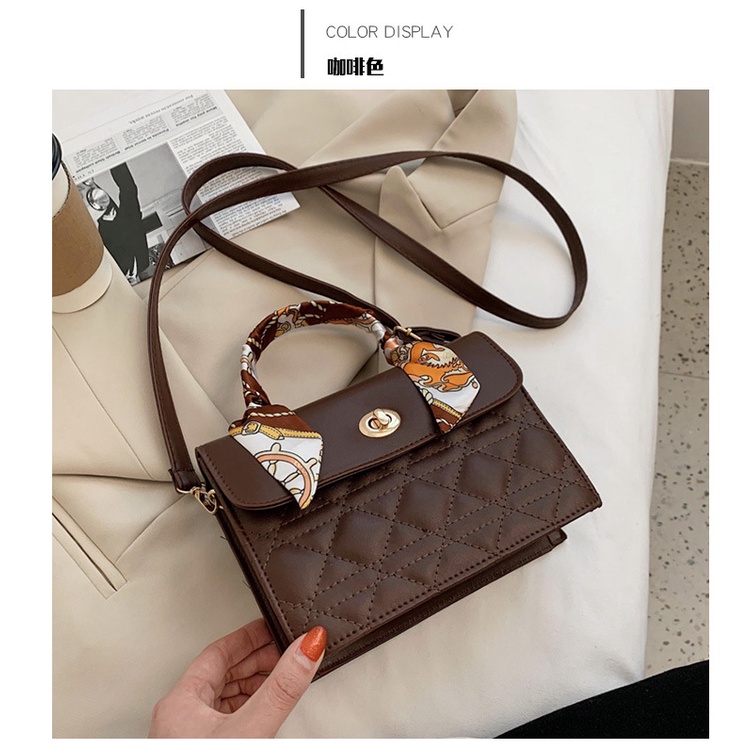 TM-76 tas selempang mini sling bag wanita brown vintage import korea jepang