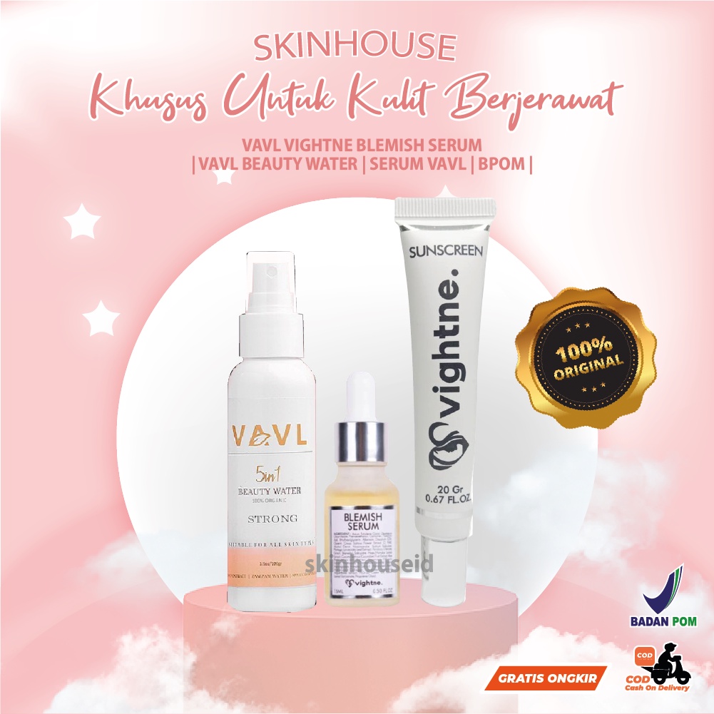 Skinhouseid Vightne Sunscreen Blemish Serum Vavl Beauty Water Original Perawatan Kulit Wajah Berjerawat BPOM