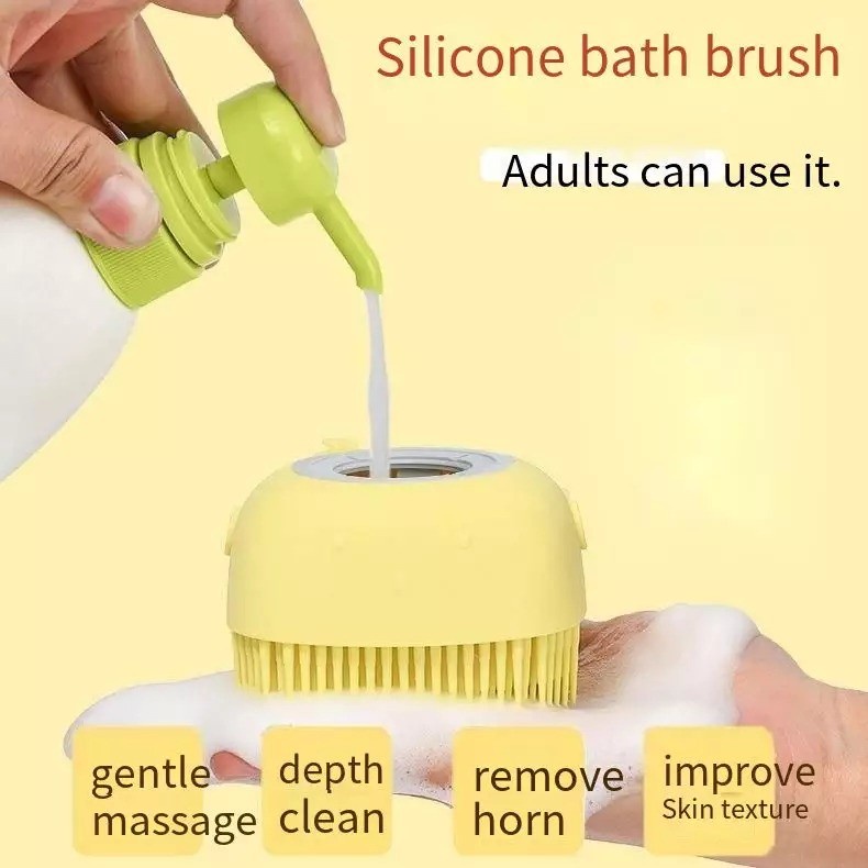 Sikat Mandi Bahan Silikon Lembut Sikat punggung / Badan / Kepala Shower Brush Silicone