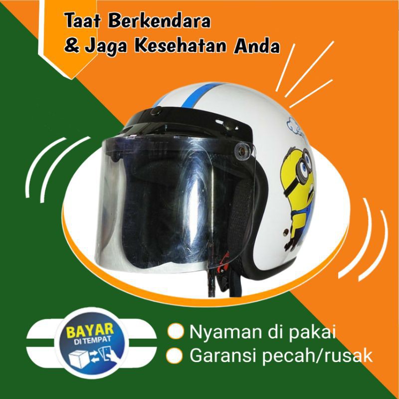 Helem Hlem Helm Jpn Bogo Cargloss Carglos Classic clasic full face Retro full Leher Dewasa Kulit z03