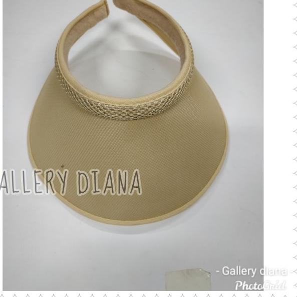 topi Caddy - topi golf - topi anti uv - warna cream - Putih