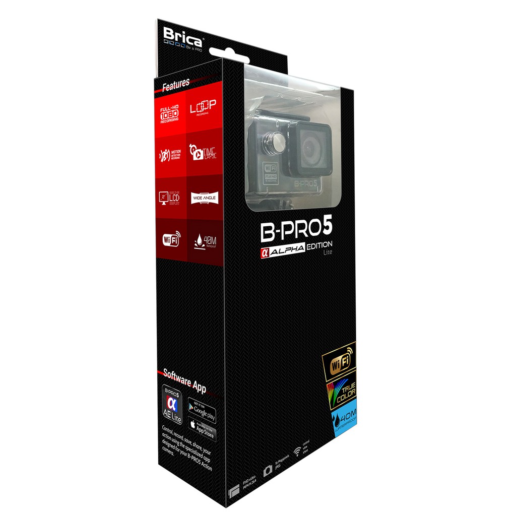 Brica B-Pro 5 Alpha Edition Lite - AE Black - Action Cam-3