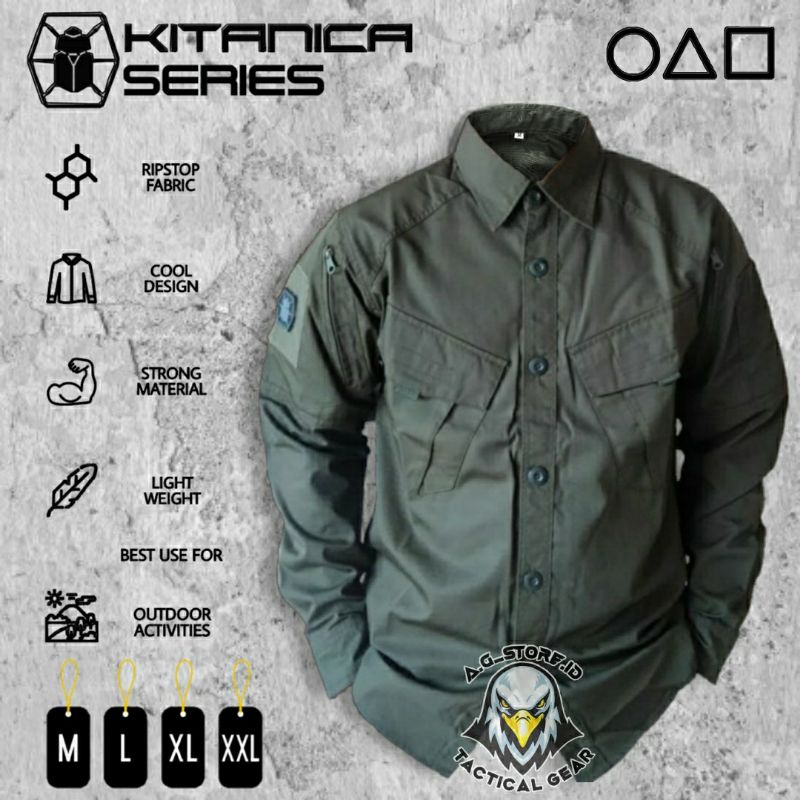 Kemeja Semi Parka / Kemeja Tactical Kitanica / Kemeja Outdoor / Kemeja Lapangan