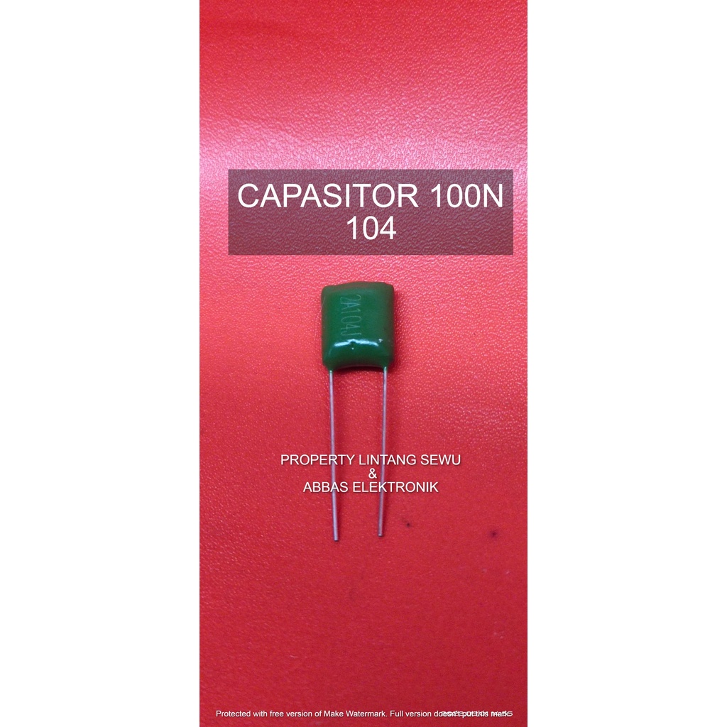 CAPASITOR KAPASITOR MILAR 100 NANO 104 100NANO 100V