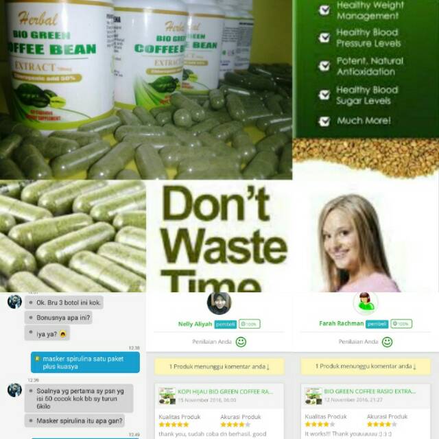 BIO GREEN COFFEE FERMENTASI PROBIOTIK ENZIM PELANGSING