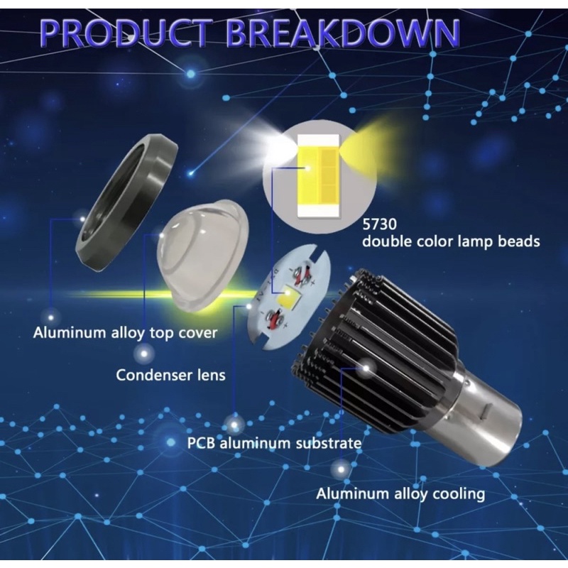 PROMO LAMPU LED LASER H4 H6 UNIVERSAL MATIC BEBEK SPORT UNIVERSAL LED LASER H4 DAN H6 HARGA SATUAN