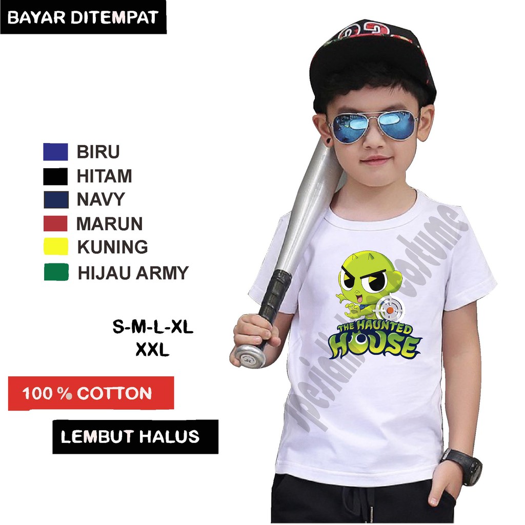 Kaos anak karakter/Kaos anak distro/Kaos anak Shinbi's house