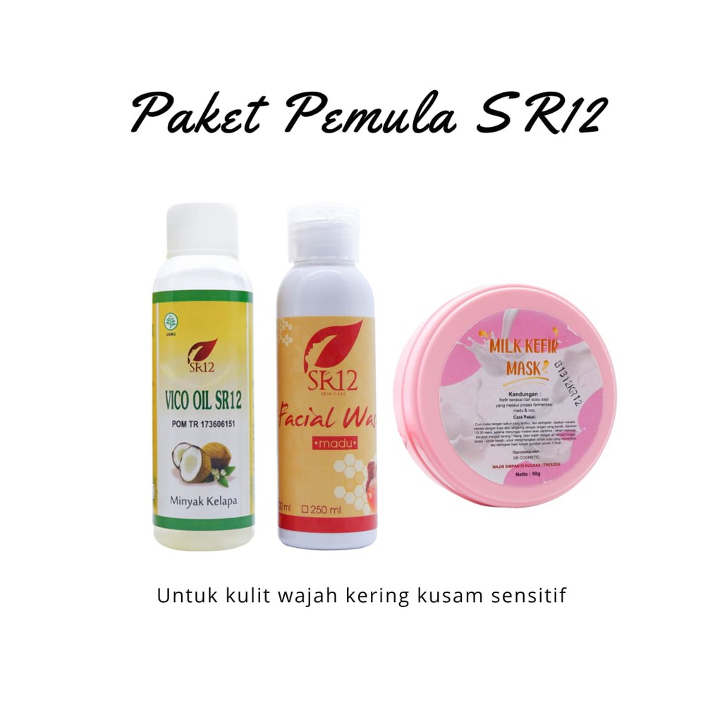 PAKET PEMULA SR12 - PERAWATAN WAJAH UNTUK KULIT KERING KUSAM