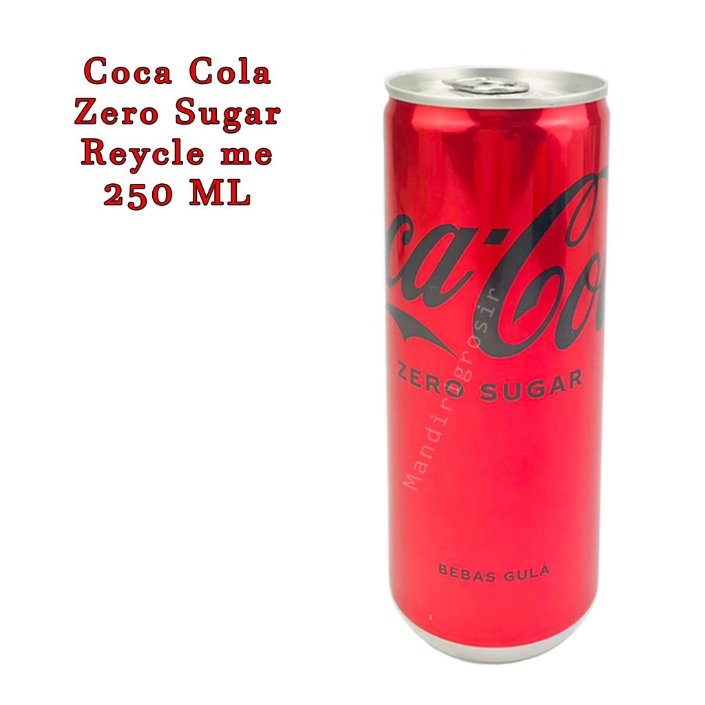 Zero Sugar *Coca Cola* Reycle me *Kemasan kaleng *Bebas Gula* 250 ML
